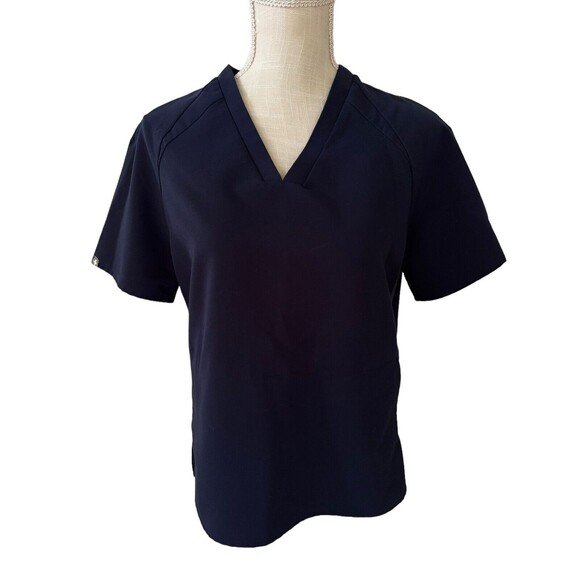 Figs‎ Dark Blue Kangaroo Pocket Scrub Top Size Small W19SW1011 - Picture 1 of 7